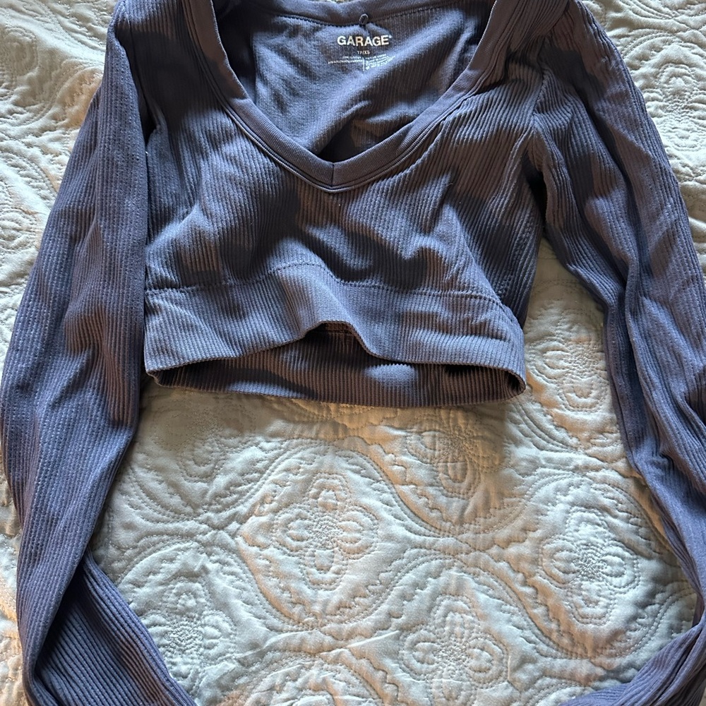 Garage Women's Gray Ribbed Top from garage